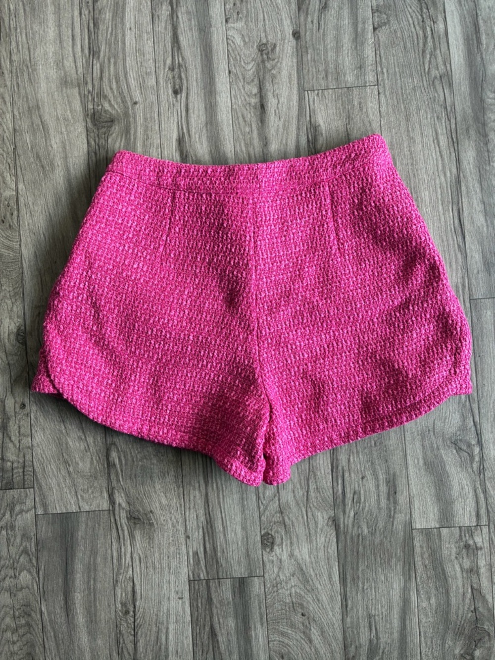 Buddy Love Hot Pink Tweed High-Waist Pocket Shorts - Picture 11 of 16